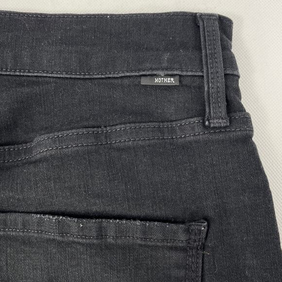 Mother Jeans High Waisted Rider Ankle Not Guilty Black Denim Sz 27 Straight Leg - Picture 6 of 16
